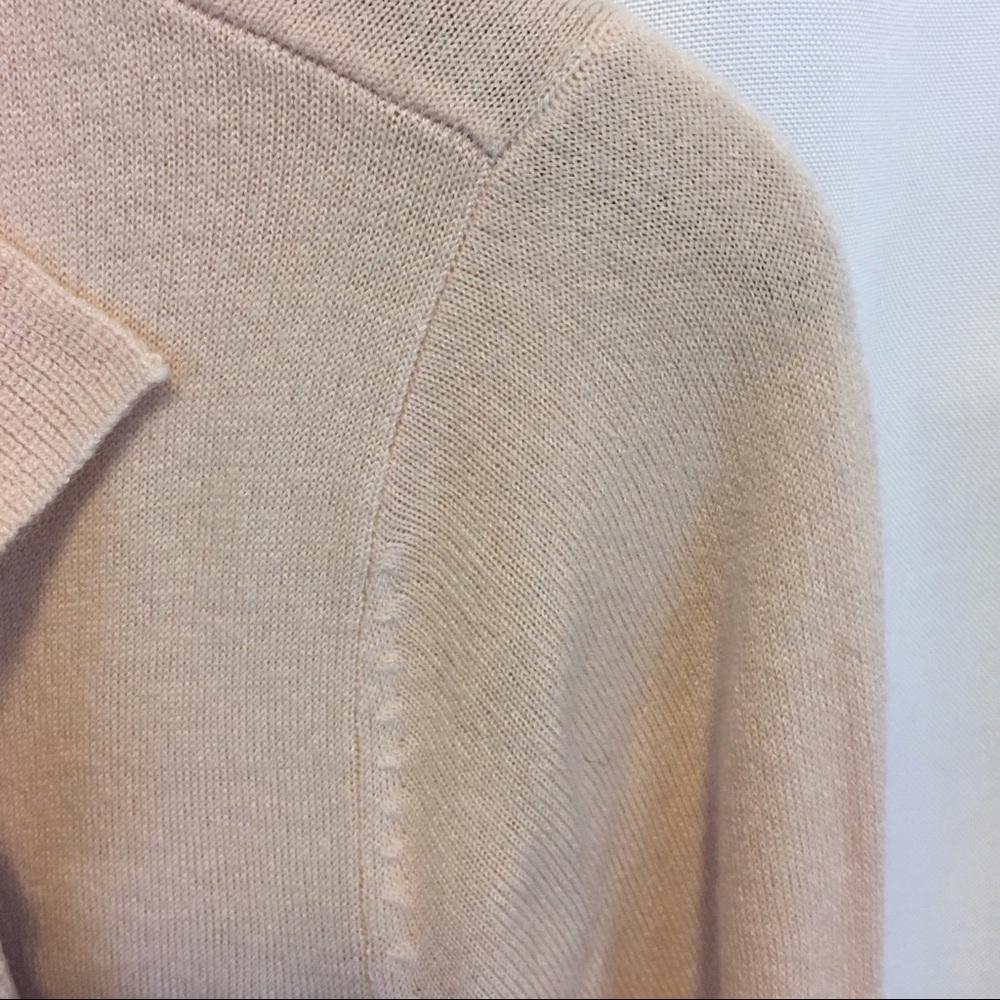 Pink Soft Ruffle Front Button Sweater Medium - Picture 4 of 4